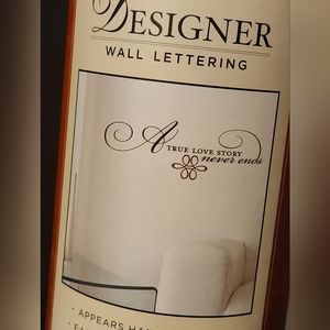 NWT Vinyl Wall Lettering Sticker